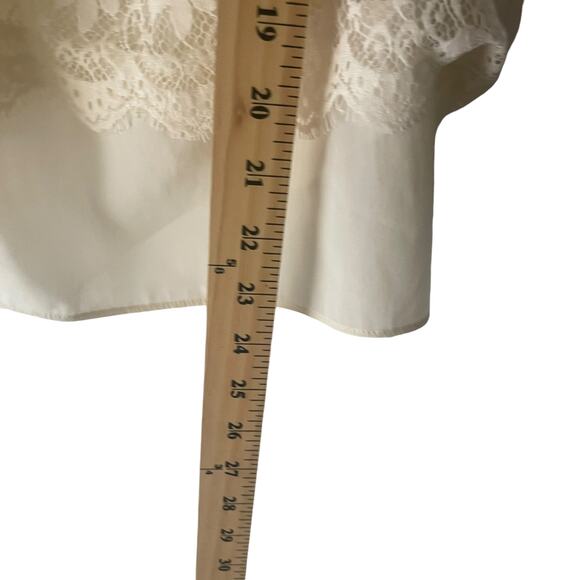 American Eagle Size Small Cream Ivory Lace Tiered Ruffle Babydoll Top - Picture 9 of 9
